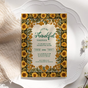 Invitation Fête vintage de Thanksgiving