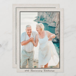 Invitation Fête vintage du 60e anniversaire