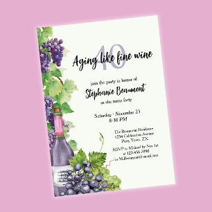 Invitation Fêter avec Élégance comme un Grand Vin - 40 ans