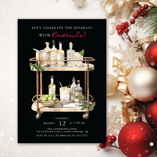 Invitation Fêter les fêtes Noël Cocktail Party