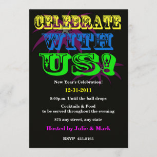 Invitation Fêter l'invitation du Nouvel An