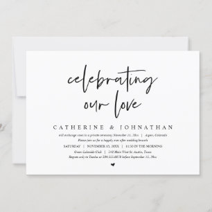 Invitation Fêter notre amour, Mariage Elopement Brunch