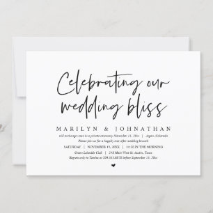 Invitation Fêter Notre Mariage Bliss, Elopement Brunch