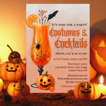 Fêtes de costumes et cocktails d'orange frais Hall