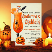 Fêtes de costumes et cocktails d'orange frais Hall