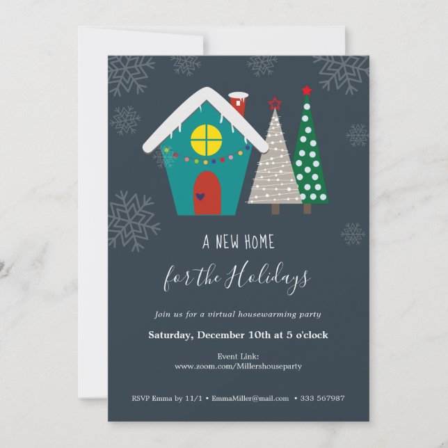 Invitation Fêtes de la nouvelle maison Fête de la Ménage virt (Devant)