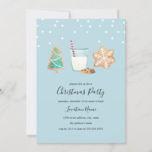 Invitation Fêtes de Noël avec les biscuits doux d'hiver
