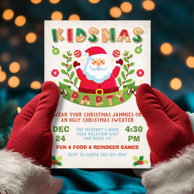 Invitation Fêtes de Noël des enfants (Créateur téléchargé)