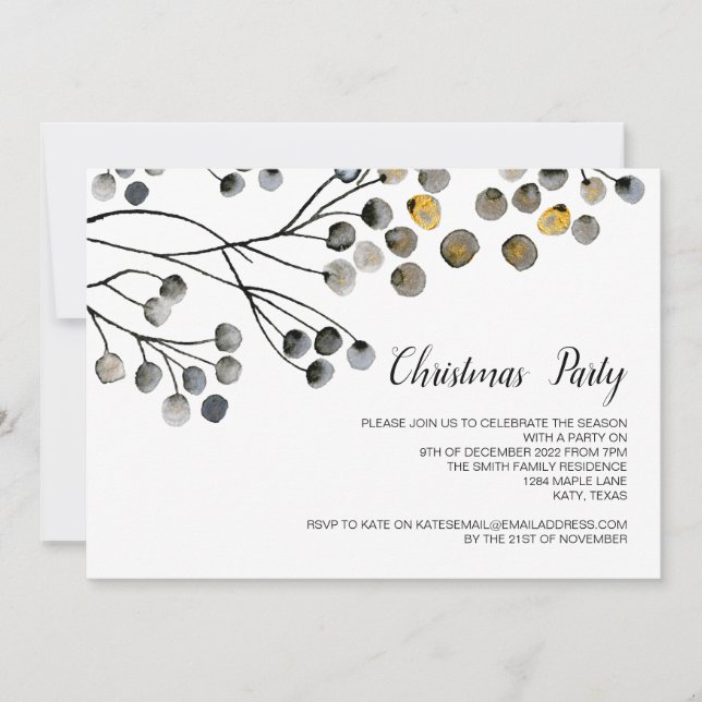 Invitation Fêtes de Noël Fête d'hiver (Devant)