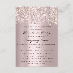 Invitation Fêtes de Noël Fête du Nouvel An Rose corporatif