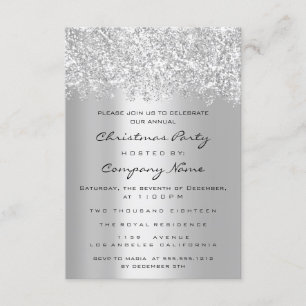 Invitation Fêtes de Noël Nouvel An Parties scintillant de fêt