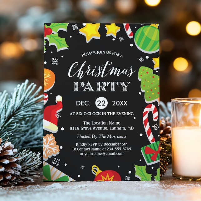 Invitation Fêtes de saison Famille Réunion Fête de Noël (Créateur téléchargé)