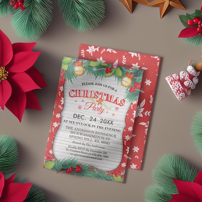 Invitation Fêtes de saison Famille Réunion Fête de Noël (Créateur téléchargé)