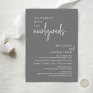 Invitation Fêtez Avec Les Nouveaux Mariés, Fête De Mariage