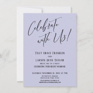Invitation Fêtez avec nous ! Fête de mariage de lavande moder