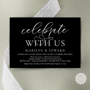 Invitation Fêtez avec nous, Mariage Elopement Party