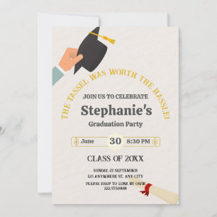 Invitation Fêtez la graduation ! Tassel Worth the Hassle