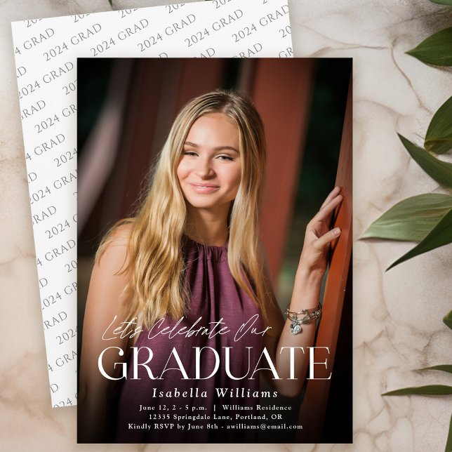 Invitation Fêtez le Graduate Photo Graduation Party (Créateur téléchargé)