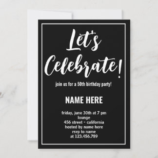 INVITATION FÊTONS LA FÊTE D'ANNIVERSAIRE SUR MESURE