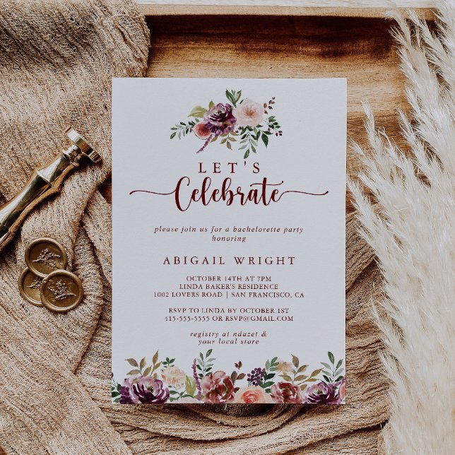 Invitation Fêtons la fête florale d'été rustique (Créateur téléchargé)