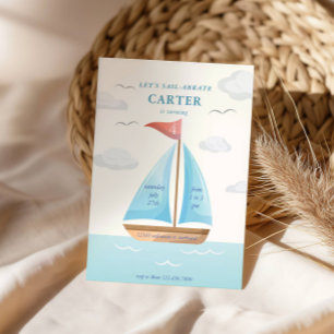 Invitation Fêtons la naissance de votre petit marin avec un t