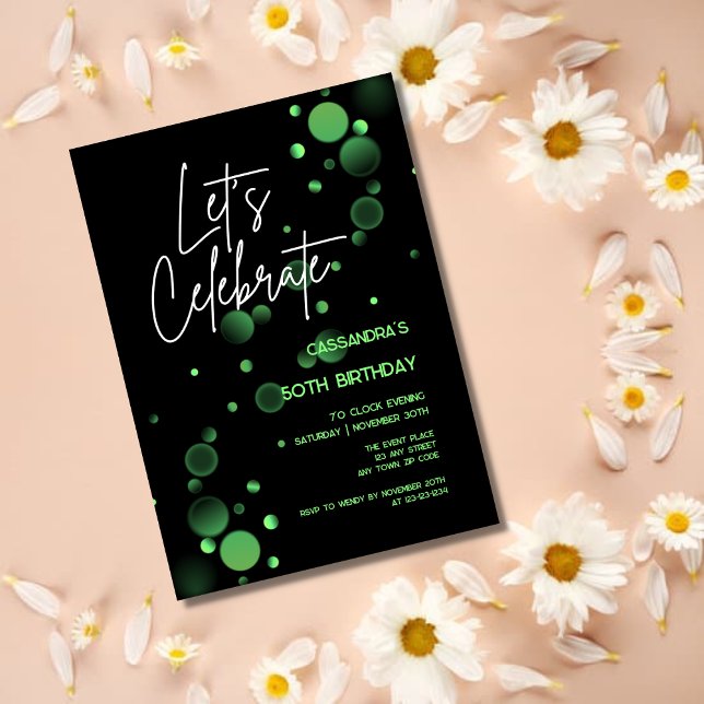 Invitation Fêtons l'anniversaire du livre vert Gradient (Créateur téléchargé)