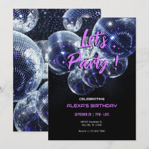 Invitation Fêtons le bal disco