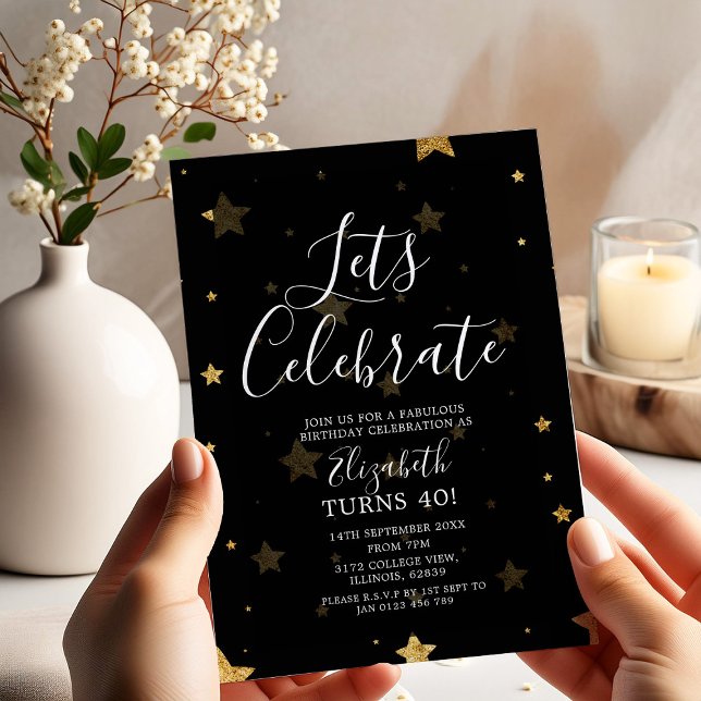 Invitation Fêtons l'Invitation d'anniversaire (Créateur téléchargé)