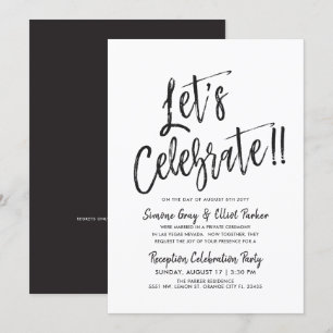 Invitation Fêtons   Mariage postal