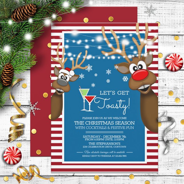 Invitation Fêtons un Cocktail de Noël Toasty (Créateur téléchargé)