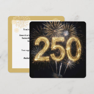 Invitation Feu d'artifice du 250e anniversaire de l'Amérique