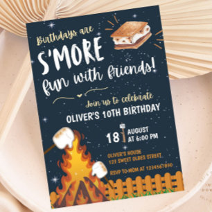 Invitation Feu de joie S'more Fun Amis Camping