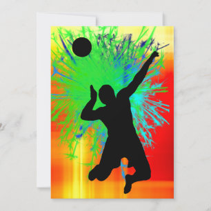 Invitation Feu de service de bal Volley