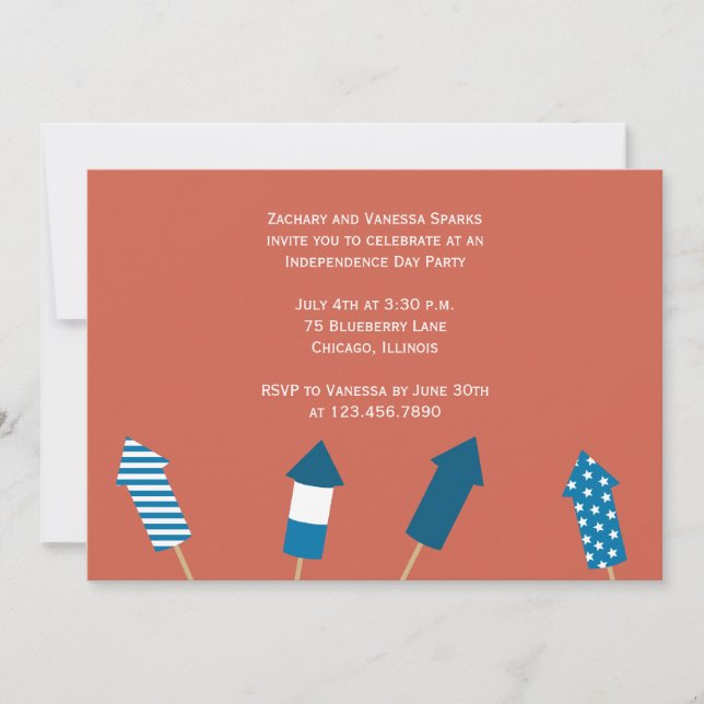 Invitation Feu d'Indépendance (Devant)