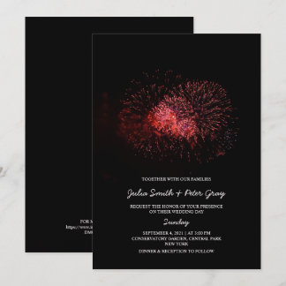 Invitation Feu rouge sur le Mariage du ciel