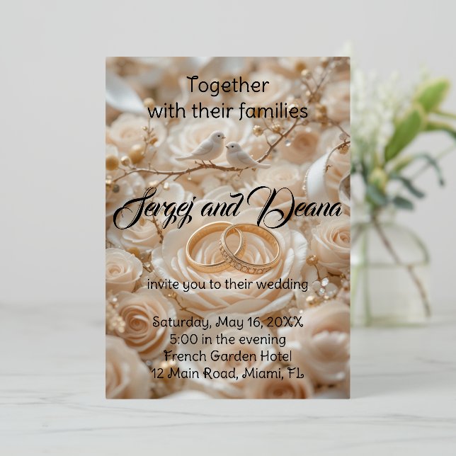 Invitation Feuille (Debout devant)