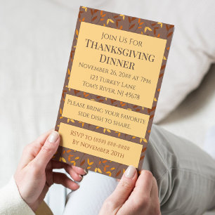 Invitation Feuille d'automne élégante