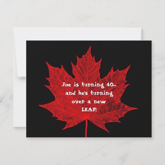 Invitation Feuille d'érable (Devant)