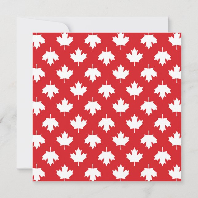Invitation Feuille d'érable de la Fête du Canada (Devant)