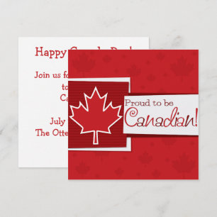 Invitation Feuille d'Érable Fête du Canada