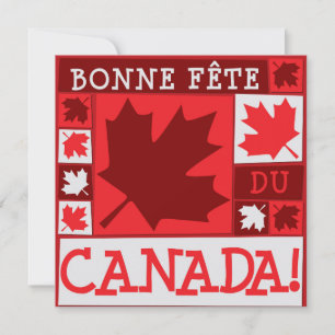 Invitation Feuille d'Érable Fête du Canada