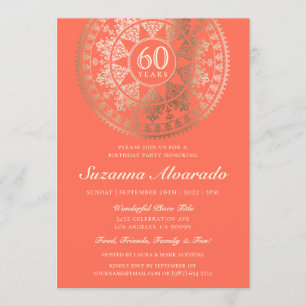 Invitation Feuille d'or élégante d'invitations d'anniversaire