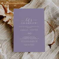 Feuille minimale | Lavender Fêtons L'Invitation