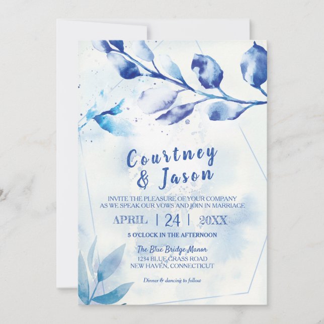 Invitation Feuille Russe Mariage  (Devant)