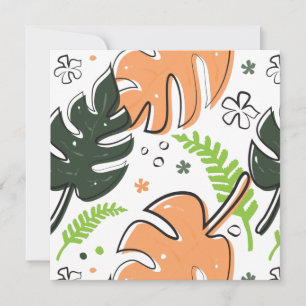 Invitation feuille tropical