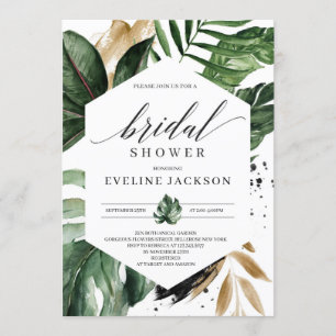 Invitation Feuille tropicale à la douche nuptiale