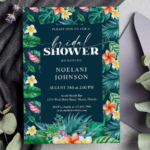 Invitation Feuille tropicaux Fête des mariées florale hawaïen