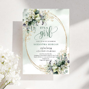 Invitation Feuilles Botaniques Vert Poussiéreux C'est Une Fil