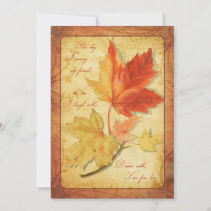 Invitation Feuilles d'automne