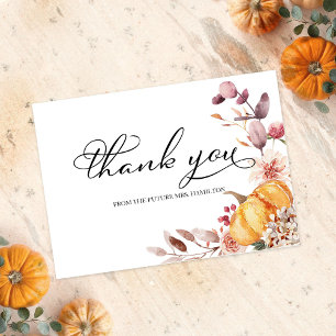 Invitation Feuilles d'automne Citrouille Tombe Remerciement d